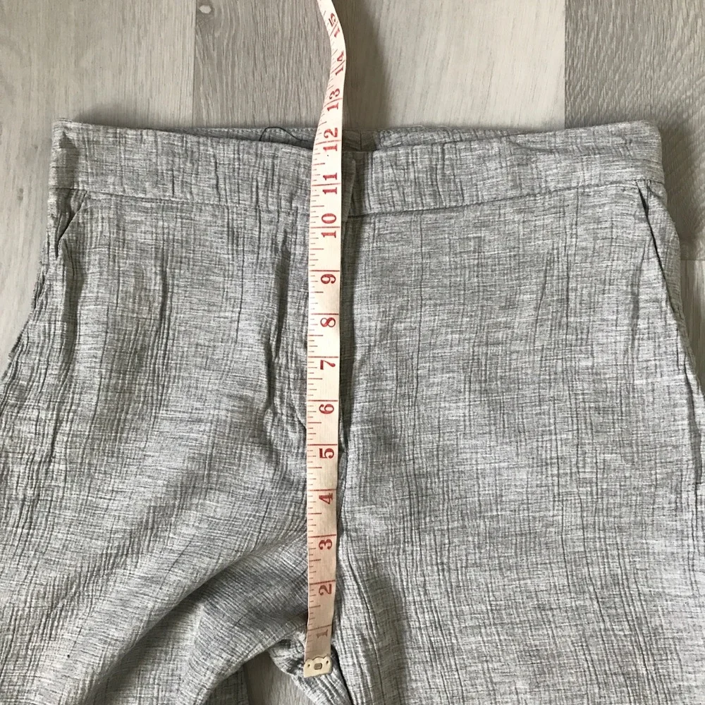 ZARA GRAY TROUSER PANT STRAIGHT LEG CREPE WOMENS SMALL